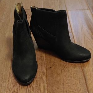 Jessica Simpson black wedge booties